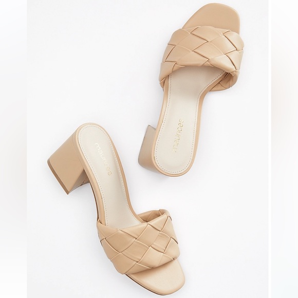 Maurices Shoes - Khloe Square Toe Woven Chunky Block Heel Mule size 8